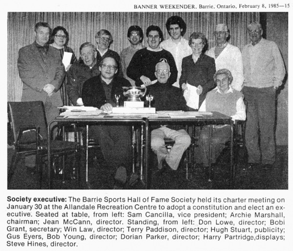 BSHOF Charter Executives c. 1985